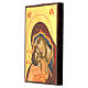 Icona rumena Madonna Jaroslavl dipinta Bambino manto rosa 14x18 cm s2