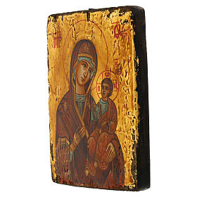 Romanian hand-painted icon, Mother of God of Smolensk, 6x8 in