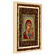Ikone, Madonna von Kazanskaya, Holz und Bernstein, 21x18 cm s2