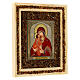 Icono de madera y ámbar Virgen de Donskaya 21X18 cm Rusia s2