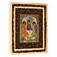 Tableau iconographique en bois et ambre Très Sainte Trinité 21x18 cm Russie s2