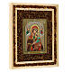 Iconographic picture of Our Lady of the Perpetual Help, wood and amber, Russia, 8x7 in s2