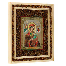Cuadrito icono madera Virgen Perpetuo Socorro 21x18 cm Rusia