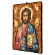 Romanian painted icon of Christ Pantocrator, 16x12 in s4