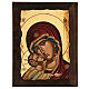 Icona Madre di Dio della tenerezza manto rosso s1