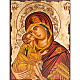 Ícone sagrado Mãe de Deus da Ternura capa vermelha s1