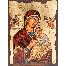 Icona Madre di Dio della passione manto rosso Grecia