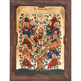 Ícone Árvore de Jesus doze apóstolos