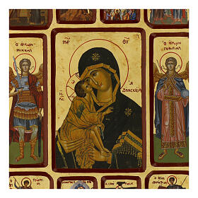 Ícone Vladimirskaya passos da vida de Cristo