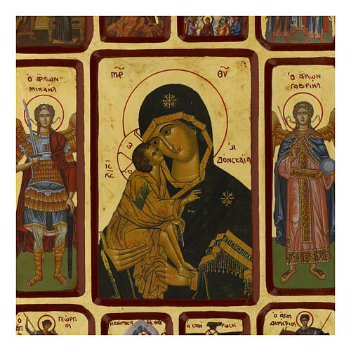 Ícone Vladimirskaya passos da vida de Cristo 2