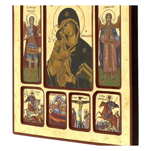 Ícone Vladimirskaya passos da vida de Cristo 4