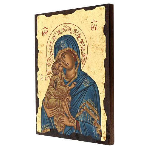 Icona Vergine Tenerezza manto blu Grecia 3