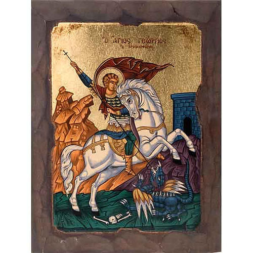Icon of Saint George with red mantle 1