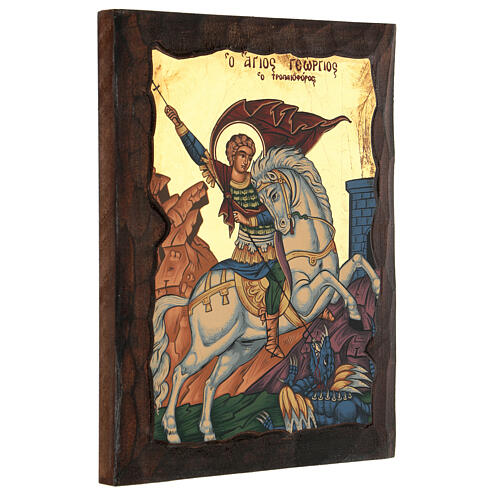 Icon of Saint George with red mantle 3