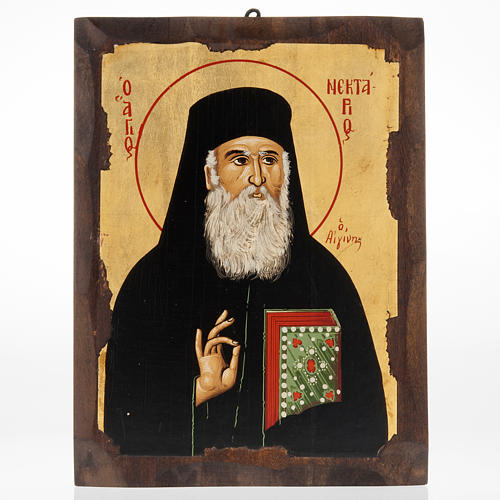 Saint Nectarios icon, Greece, silkscreen printing 1