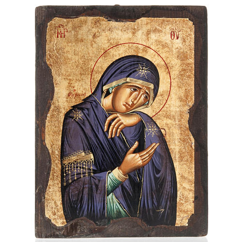 Our Lady of Sorrows icon, Greece, silkscreen printing 1
