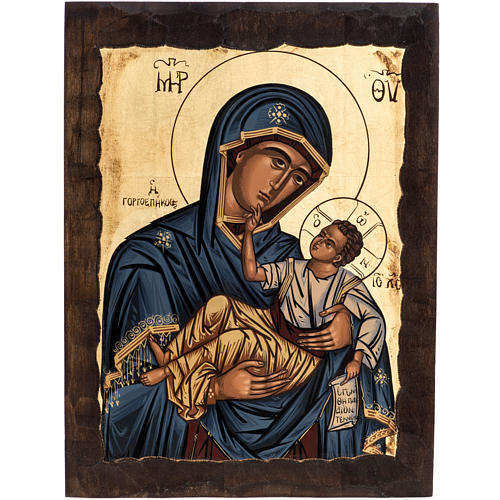 Virgin Mary Eleusa icon, Greece, silkscreen printing 1