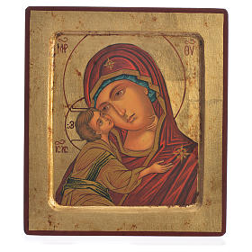 Griechische Siebdruck Ikone Gottesmutter von Vladimir 18x20cm
