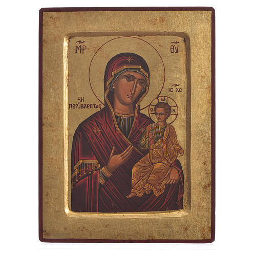Our Lady Odigitria, serigraphy carved Icon 1
