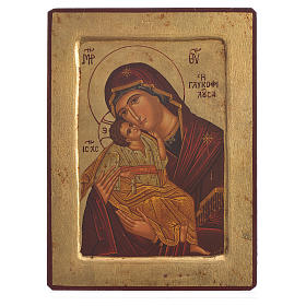 Griechische Siebdruck Ikone Gottesmutter der Zärtlichkeit