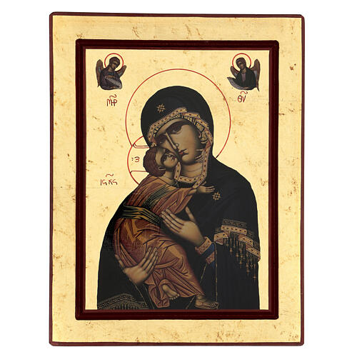 Griechische Siebdruck Ikone Gottesmutter von Vladimir 3