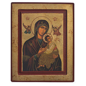 Our Lady of Perpetual Help, Greek serigraphy Icon 22x25cm
