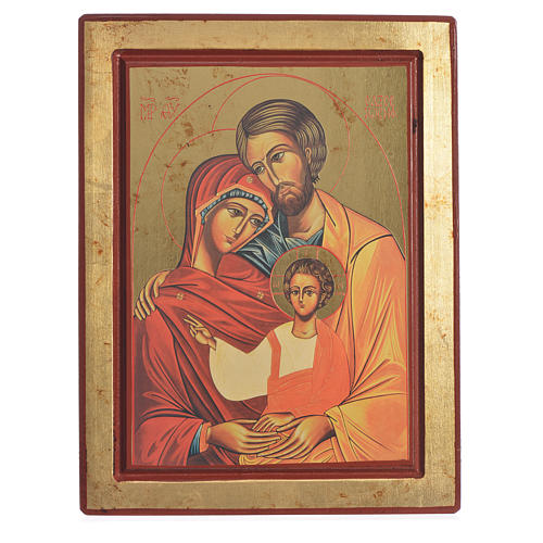 Griechische Siebdruck Ikone Heilige Familie 1