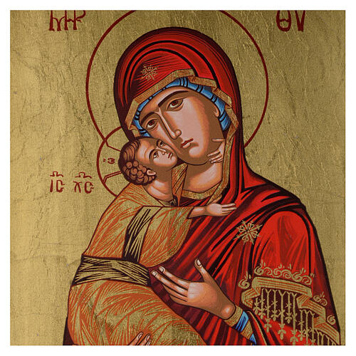Ikona grecka serigrafowana Dziewica Czułości, 55x25 cm 2