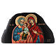 Icona bassorilievo Sacra Famiglia stile bizantino 25x45 cm s1