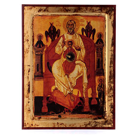 Griechische Siebdruck-Ikone, Dreifaltigkeit Neues Testament, 40x30 cm