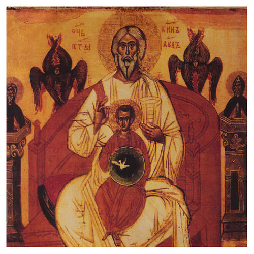 Griechische Siebdruck-Ikone, Dreifaltigkeit Neues Testament, 40x30 cm 2