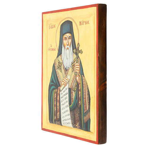 Icona intagliata San Marco 32x24 cm Grecia dipinta 3