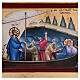 Ícone Jesus com os discípulos em madeira 14x18 cm serigrafia grega s2