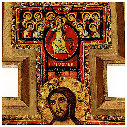 Auf Zellstoff gedrucktes Kreuz von Sankt Damian, 110 x 80 cm 4