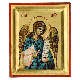 Icona Arcangelo Michele 20x15 cm dipinta Grecia