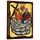 Griechische Siebdruck-Ikone der Dreifaltigkeit mit Engeln, 30 x 20 cm s3