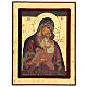 Siebdruck-Ikone aus Griechenland der Sofronow-Madonna der Zärtlichkeit, 24 x 18 cm s1