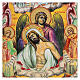 Ícone Deposição de Jesus fundo dourado pintado à mão 31x24 cm Grécia s2