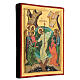 Bemalte Holz-Ikone aus Griechenland mit Darstellung der Auferstehung auf goldfarbigem Hintergrund, 30 x 20 cm s3