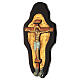 Icona greca rilievo dipinta crocifissione Cristo 65X35 cm foglia oro s4