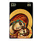 Icona greca rilievo dipinta mano Madonna Clemente Umilenie 14X10 cm s1