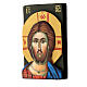 Griechische Christus-Ikone mit handbemaltem Flachrelief aus Holz, 14 x 10 cm s4