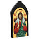 Icona greca dipinta mano Cristo Buon Pastore bassorilievo 40X30 cm s2