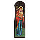 Ícone grego pintado à mão Nossa Senhora e Menino Jesus relevos 60x18 cm s1