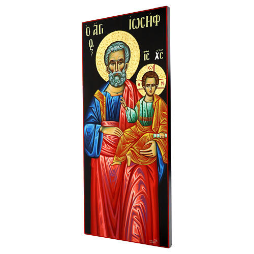 Saint Joseph, hand-painted Greek icon, 90x40 cm 5