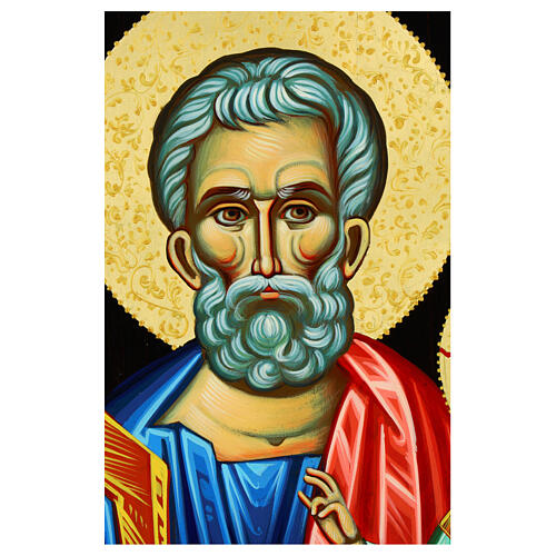 Icona greca dipinta mano liscia San Giuseppe 90X40 cm 3