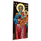 Ícone grego pintado à mão São José e Menino Jesus auréolas douradas 90x40 cm s4
