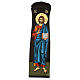 Greek hand-painted icon of Christ Pantocrator, full-length, gold leaf, 90x25 cm s1