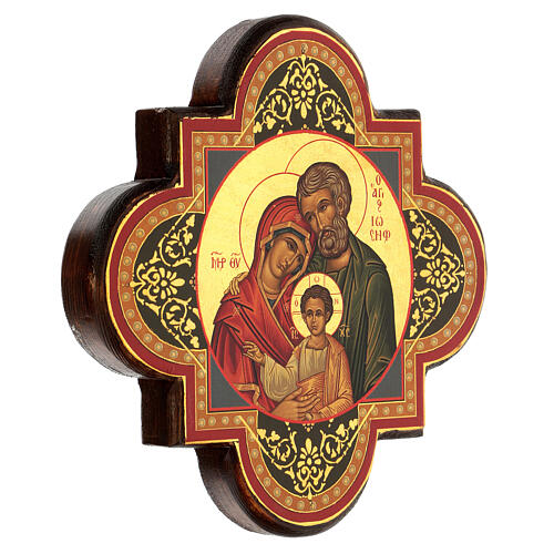 Icona serigrafia 20x20 cm Sacra Famiglia Fiore della Vita Grecia 3