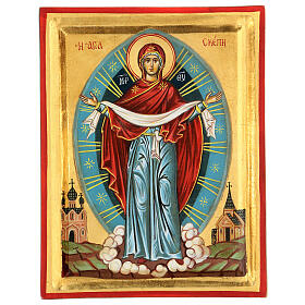 Griechische handbemalte Ikone der Madonna der Barmherzigkeit, 20 x 30
